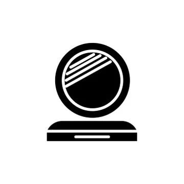 Makeup Mirror icon, vector illustration, black sign on isolated background Stock Illustration