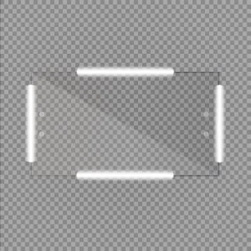 Makeup mirror isolated with neon. Vector illustration Stock Illustration