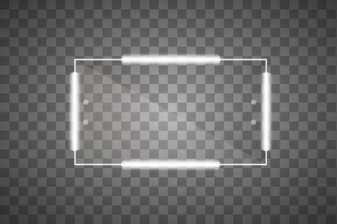 Makeup mirror isolated with neon. Vector illustration Stock Illustration