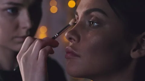 Makeup for Model Stock Footage