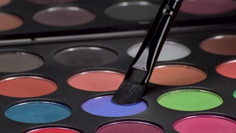 Makeup Multicolored Set With Brush Strokes Video stock 169986033