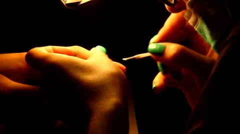 Makeup Nails On Dark Background Stock Footage 41642316