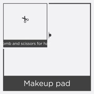 Makeup pad icon isolated on white background Stock Illustration