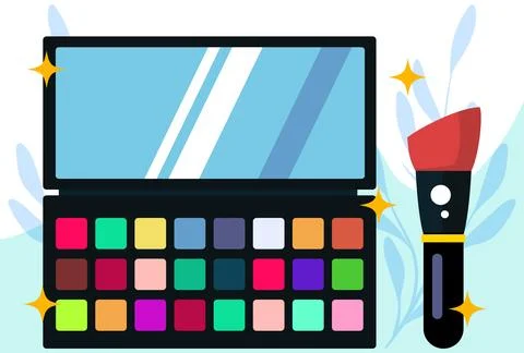 Makeup Palette Concept Illustration Stock Illustration