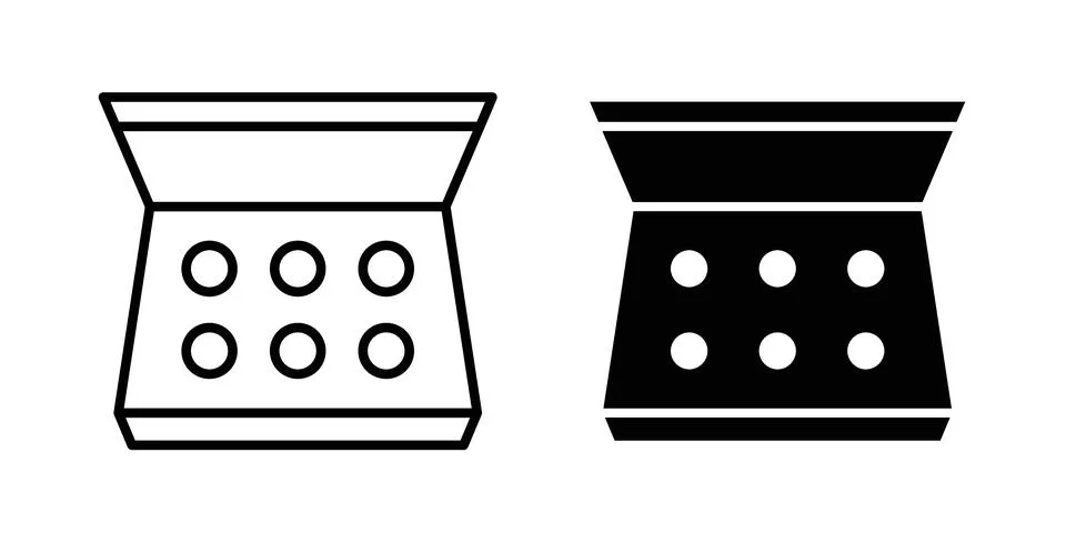 Makeup palette icon black vector isolated on white Stock Illustration