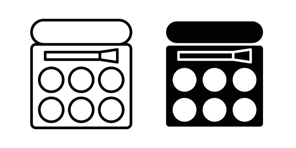 Makeup palette icon vector design illustrations Stock Illustration
