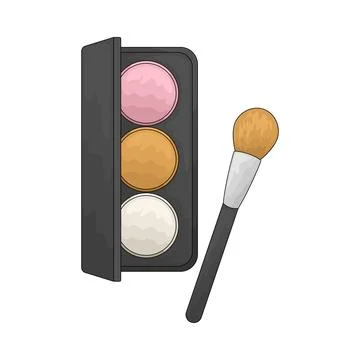 Makeup palette illustration Stock Illustration