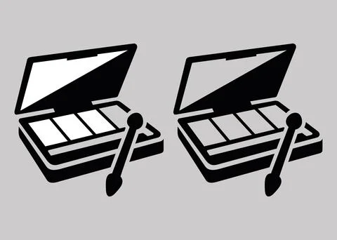 Makeup palette vector icon Stock Illustration