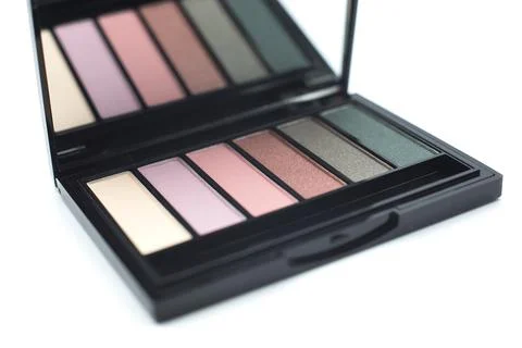 Makeup palette on white background Stock Photos
