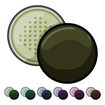 Makeup powder cosmetic cartoon vector graphic Stock Illustration