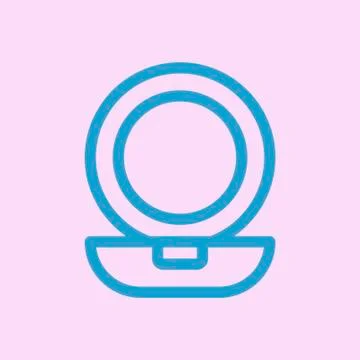 Makeup powder icon, vector concept illustration for design Stock Illustration