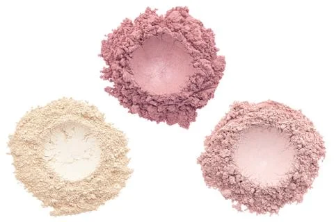Makeup powder isolated Stock Photos