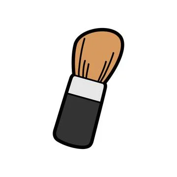 Makeup powder or blush brush, vector illustration Stock Illustration