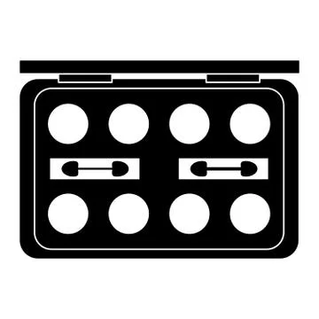 Makeup related icon image Illustrazione stock