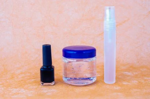 Makeup remover on grunge background 스톡 사진