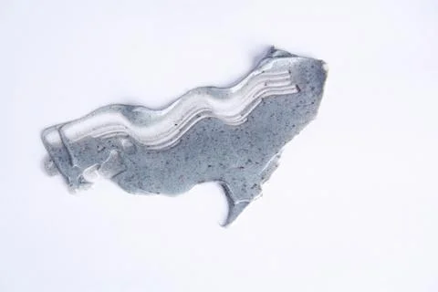Makeup scrub smear on white background. Beauty product Stock Photos