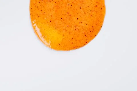 Makeup scrub smear on white background. Beauty product Stock Photos