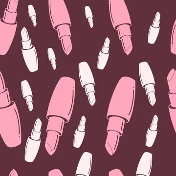 Makeup Seamless Pattern Stock Illustration