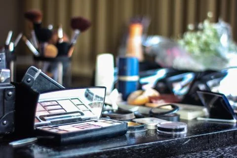 Makeup set and cosmetics Stock Photos