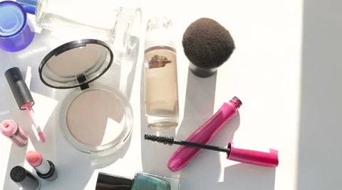 Makeup set, close-up Stock Footage 65830712