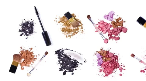 Makeup sets - slow pass Video stock 59872014