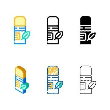 Makeup setting spray color icon vector multipack Stock Illustration