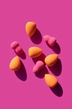 Makeup sponges isolates Stock Photos