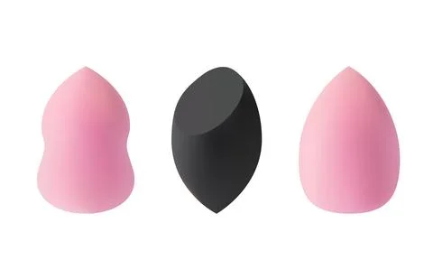 Makeup Sponges Set, Isolated on White Background Stock Illustration