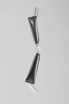 Makeup squeeze tube packaging, cosmetic tube with sponge applicator Illustrazione stock