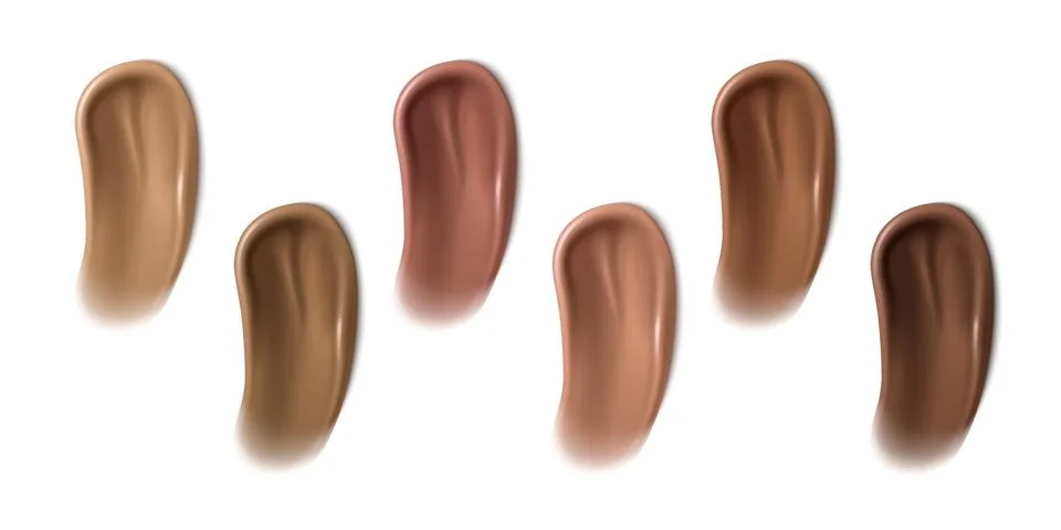 Makeup swatch of dark liquid foundation Stock Illustration