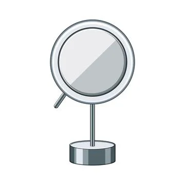 Makeup table mirror cartoon vector illustration Illustrazione stock
