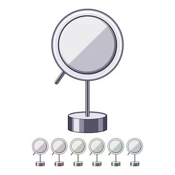 Makeup table mirror cartoon vector graphic Stock Illustration