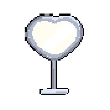 Makeup table mirror pixel art vector illustration Stock Illustration