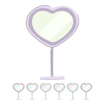 Makeup table mirror vector cartoon graphic Stock Illustration