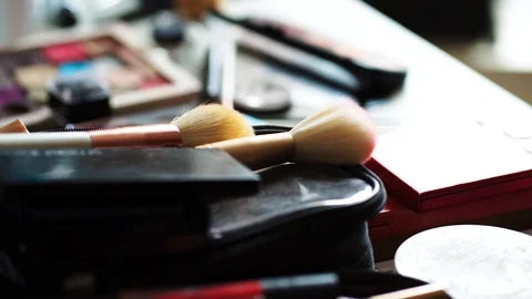 Makeup tools Stock Footage
