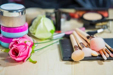 Makeup tools Stock Photos
