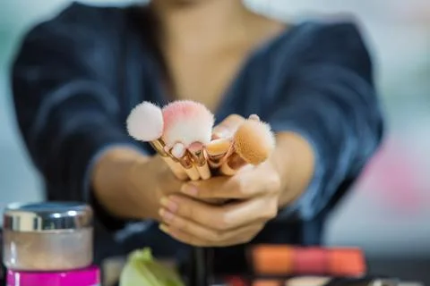 Makeup tools Stock Photos