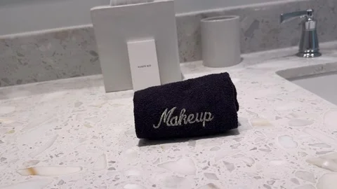 Makeup Towel Stock Footage 254908371