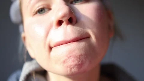 Makeup tutorial with focus on lip makeup and natural appearance 스톡 동영상 310188855