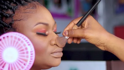Makeupfinal touches Stock Footage 239589277