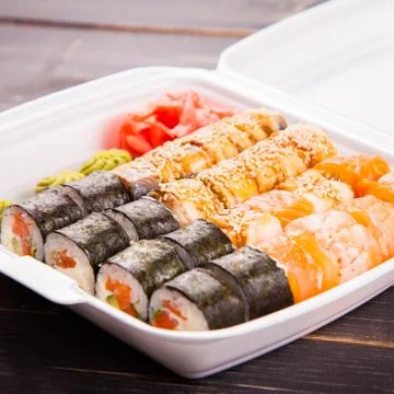 Maki Sushi set Stock Photos