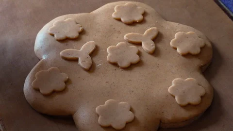 Making and decorating gingerbread. Close-up Stock Footage 260555634