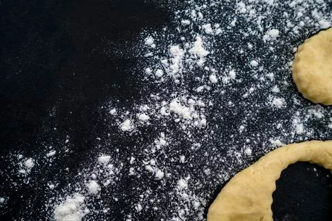 Making and dough for making scones Stock Photos