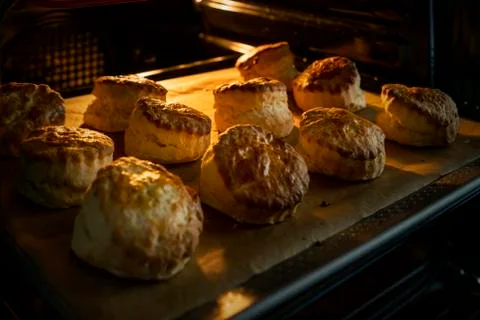 Making and dough for making scones Stock Photos