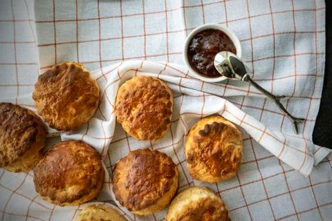 Making and dough for making scones Stock Photos