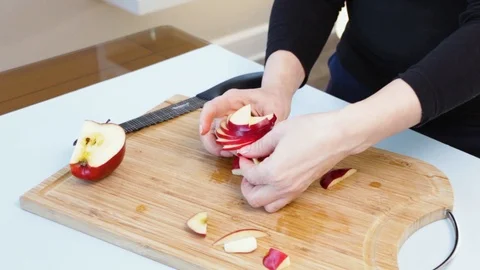 Making Apple Stairs Stock Footage 87652355