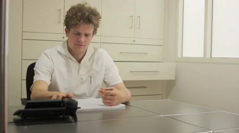 Making an appointment with the doctor Stock Footage 41383690