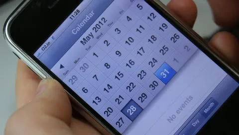 Making appointment on smart phone Video stock 11176686