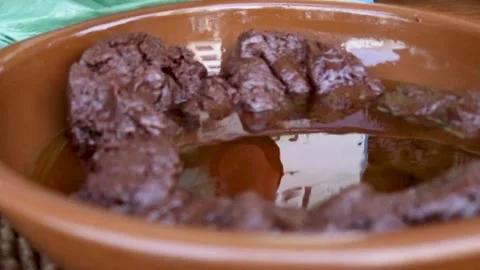 Making argan oile close up Stock Footage 238630129