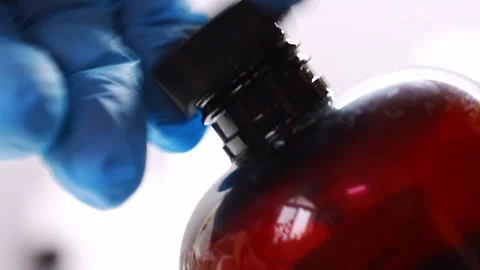 Making aroma diffusers with alcohol and essential oils at home Stock Footage 304499838